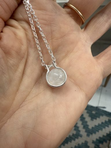 Sterling silver moonstone